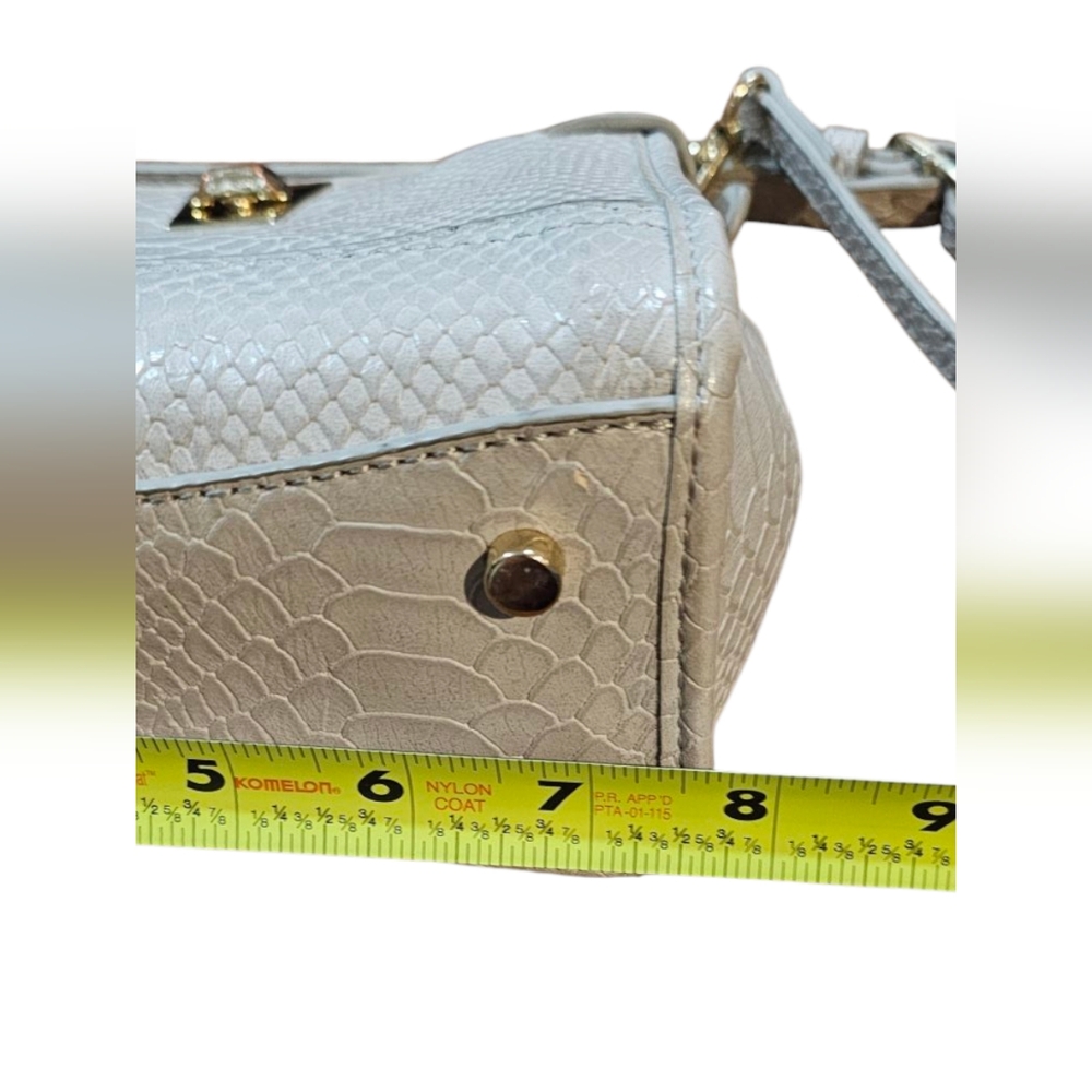 Zara Basic Collection Pre-loved Mini Snakeskin Embossed Bag In Gray - Picture 11 of 11